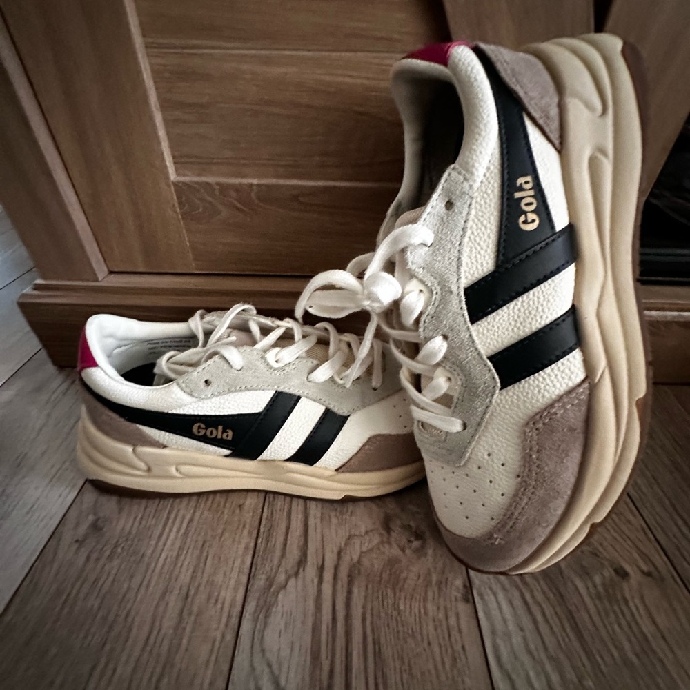Gola Beige and Black Casual Sneakers